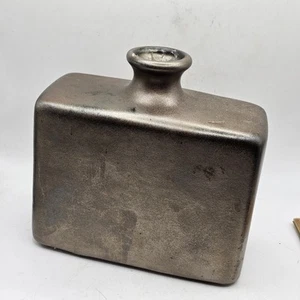 Haeger Art Pottery Vase Bronze Square With Jewel On Side - Picture 1 of 6
