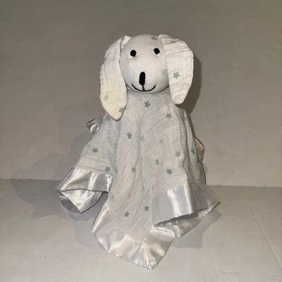 Aden + Anais 兔子 Lovey 安全毯 Musy Mate 绿色 白色 星星 棕褐色 — 第 1/4 张图片