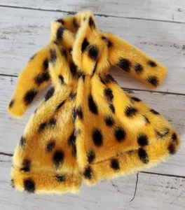 Barbie Faux Leopard Fur Coat Jacket Doll Size - Picture 1 of 5