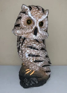 Búho Movimiento Solar Búho Cabeza Giratoria Ojos Brillantes Sonido Aterrador - Imagen 1 de 5