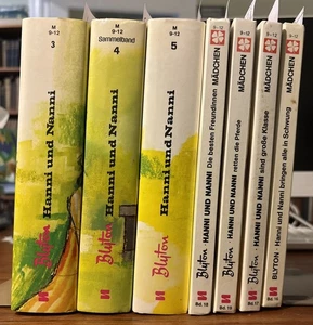 Lot of 7 Hanni & Nanni Books - GERMAN EDITION - by Enid Blyton HC, 1980s - Picture 1 of 10