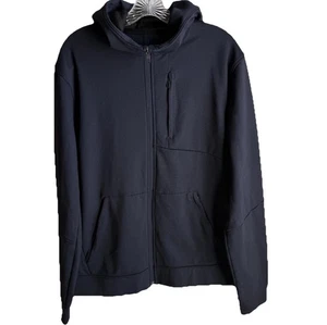 luluelmon city sweat hoodie Full Zip Herren L blau sportlich Freizeit Jacke Stretch - Bild 1 von 7