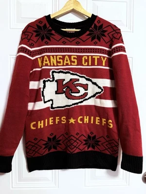 Suéter Copo de Nieve Comida Chatarra Kansas City Chiefs Unisex Talla Mediana Spirit Fan Grueso Foto 1 de 4