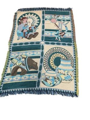 "Manta Beacon Tapestry Southwest Nativo Americano Kokopelli años 90 65x46""" Foto 1 de 4