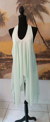 New With Tags Marciano Halter Dress Blouse Size Small Mint Julep Hankerchief Hem - Image 1 of 4