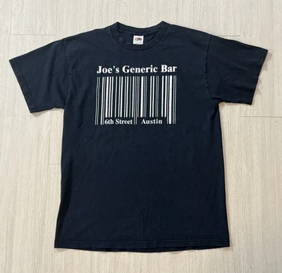 Vintage 90s ‘Joe’s Generic Bar’ Shirt Large Austin Texas Sixth Street Gary Clark - image 1 of 4