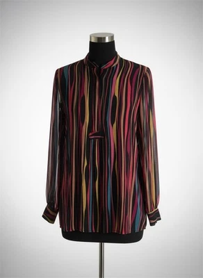 Anne Klein 女式多色条纹衬衫 - 14 码 — 第 1/4 张图片