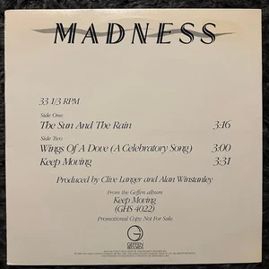 Madness The Sun And The Rain Promo Vinyl 12" Single 1984 Geffen Pop Rock - Picture 1 of 5