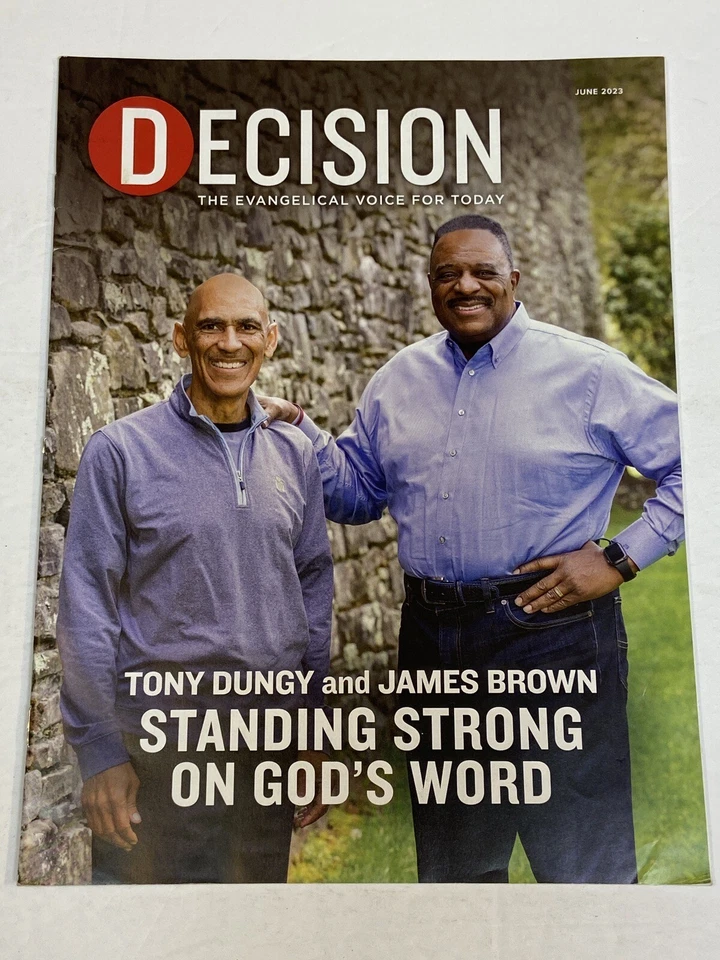 Decision Magazine June 2023 Tony Dungy James Brown Football Standing Strong God Foto 1 de 1