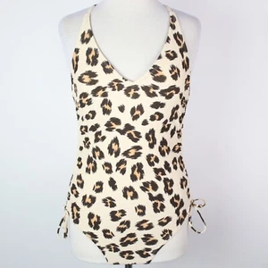 Traje de baño de una pieza para mujer Kona Sol con estampado de leopardo pequeño ceñido lateral - Imagen 1 de 5