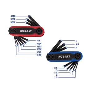 🔥Kobalt 17-key Standard (Sae) and Metric Combination Hex Key Set BNWT💥 - Picture 1 of 5