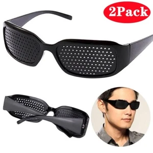 2x Unisex Kleinloch Brille Augenkorrektur Übung Sehpflege Verbesserung - Bild 1 von 9