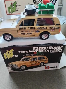 Burago hat 112 range rover btrans americans expedition sc 1:24 in confezione ori - Foto 1 di 7