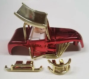 Corpo auto slot Dash Motorsports T-Jet super modificato - NUOVO - rosso cromato / oro - Foto 1 di 1
