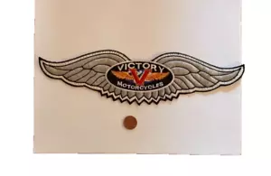Motorcycle Victory Patches Rider Embroidered Golden Wing Motorbike VICTORY Patch - Picture 1 of 4