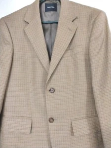 Nautica Mens Modern Fit Sport Coat 36S Taupe Tan Two Button - Picture 1 of 2