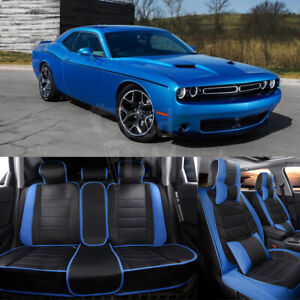 For Dodge Charger Challenger RT Full Set Car 5 Seat Covers Front & Rear Cushion