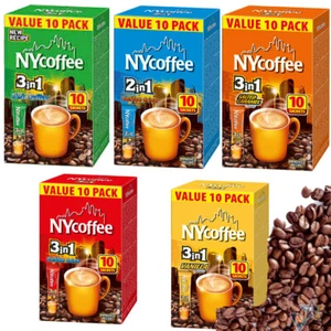 Ny Coffee 3 In 1 White, Irish, Vanilla, Salted Caramel With Sugar 10 Sachets - Picture 1 of 6
