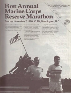 1976 First Annual Marine Corps Reserve Marathon American Washington Print Ad 70s - Bild 1 von 1