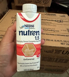 Nestle Nutren 1.5 Cal Formula Case of 24 Unflavored 8.45 Oz Cartons - Picture 1 of 3