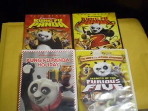 (4) Dreamworks Kung Fu Panda Children's DVD Lot: Kung Fu Panda 1 & 2 Christmas - Picture 1 of 1