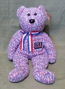 Ty Beanie Buddy USA the Bear  Retired Mint - Picture 1 of 6