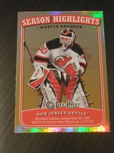 Martin Brodeur hockey cards Parallel's & Inserts U PICK