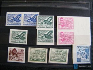 Sellos locales Guerra civil Cruzada contra el frío 11 piezas sin dentar - Picture 1 of 1