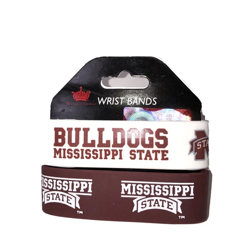 NCAA Mississippi State Bulldogs Bracelet 2 Pack Wristband Cover