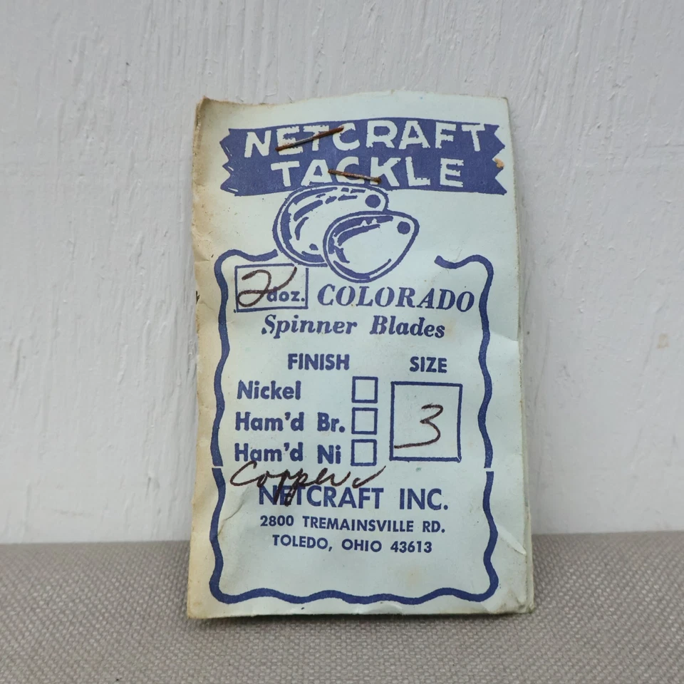 Vintage Netcraft Tackle Copper Size 3 Colorado Spinner Blades 2 Dozen 24 Count - Image 1 of 4