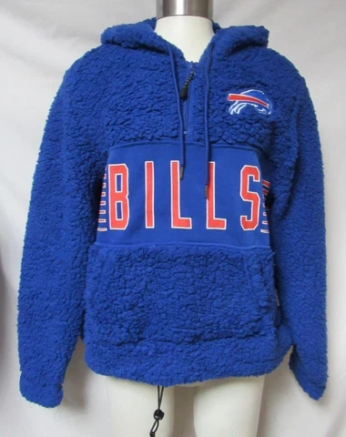 Buffalo Bills Women's Size S M L or XL 1/4 Zip Sherpa Jacket BB 130 Cover