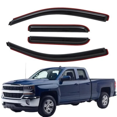 In-Channel Window Vent Visor Deflector for Silverado GMC Sierra 1500 2500HD 3500 Foto 1 de 4