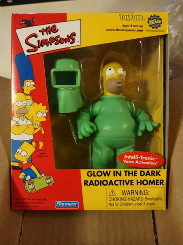 The Simpsons - Glow in the Dark Radioactive Homer Toyfare by Playmates NEW Cover