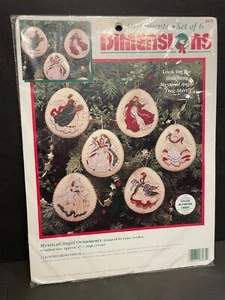 DIMENSIONS Mystical Angel Ornaments Set of 6 Counted Cross Stitch 1995 - Foto 1 di 3