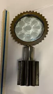 FELICIANO BEJAR MAGISCOPE CRYSTAL & STEEL SCULPTURE "CIRCLE PATTERN" 1986 9" 122 - Picture 1 of 4