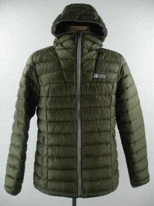 Women's XL Sierra Designs Whitney Green Down Puffer Jacket Coat Parka Hooded Zip - Picture 1 of 21