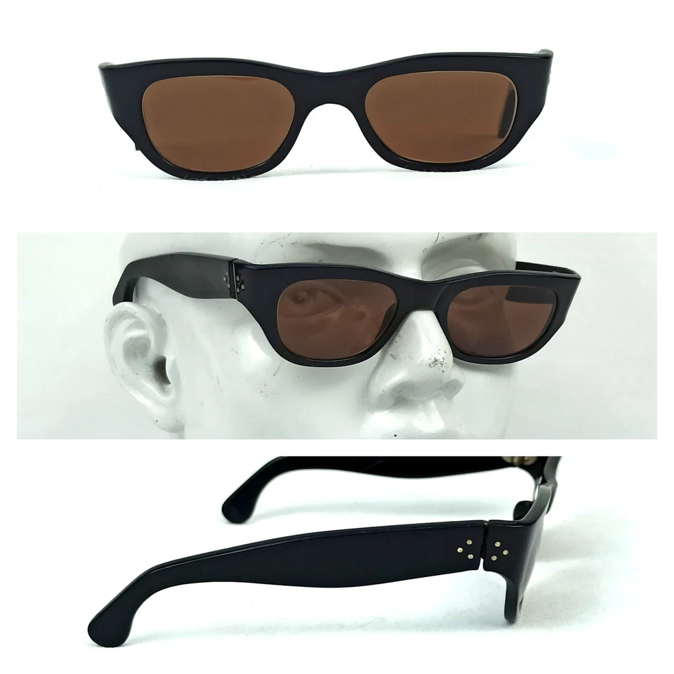 RARAS GAFAS DE SOL CUADRADAS HABY VINTAGE FAMOSAS 3 PUNTOS DISEÑO EGIPCIO UNISEX AÑOS 60 Foto 1 de 4