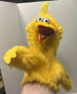 Vtg Child Guidance Sesame Street Big Bird Hand Puppet W/Pink Eyelids READ
