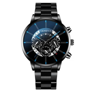 Reloj de pulsera para hombres acero inoxidable analógico digital cuarzo reloj impermeable new - Imagen 1 de 8
