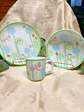 Tiffany & Co. Fiddleheads 3 pc. Child China Set Plate Bowl Cup