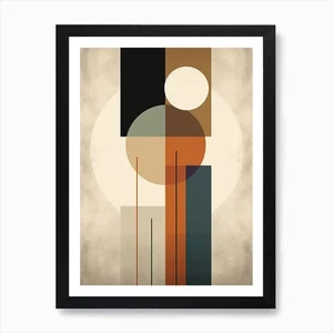 Sunset Serenity; Mid Century Boho H Framed Wall Art Poster Canvas Print Picture - Picture 1 of 4