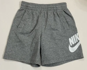 Youth Nike Club Fleece Sweat Shorts Gray Big Kids Large - Picture 1 of 5