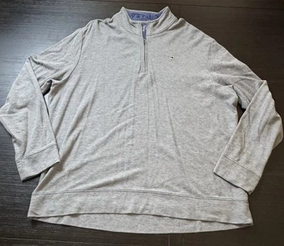 Vineyard Vines Men’s Size 2XL 1/4 Pullover Knit Sweater Gray, Casual Outdoor - Image 1 of 4