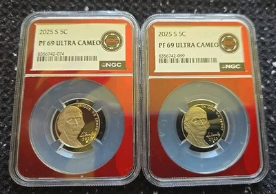 * 2*  2025 S Jefferson Nickel NGC PF70 Ultra Cameo - Red Core 🔥🪙🔥 - Image 1 of 2