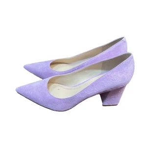 Mark Fisher ZALA Pump Lilac Suede Leather Women US Size 8.5M Heels 3” Pointy Toe - Picture 1 of 9