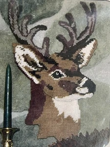 Trophy Deer Plastic Canvas Needlepoint Kit Temptations NIP 10.75x17.25 - Picture 1 of 8