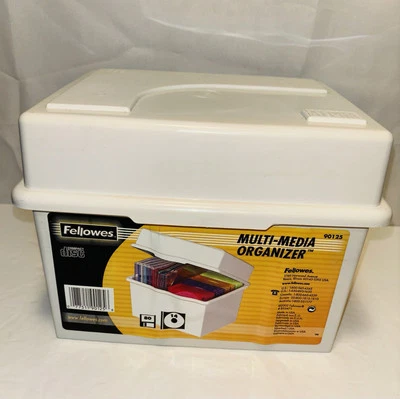 Organizador multimedia vintage Old Label Fellowes beige 80 disquetes de 3,5" 14 CD Foto 1 de 4
