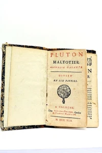 ALTES BUCH PLUTO MALTOTIER HÖFISCHE GEGEN BANKER 1708 - Bild 1 von 4