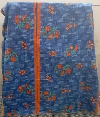Colcha Colcha India Hecha a Mano Kantha Vintage Gudari Tiro Algodón Manta Doble Foto 1 de 2