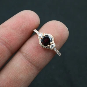 Garnet Ring, Natural Garnet Ring, Gift For Wife, Statement Ring Anniversary Ring - Picture 1 of 4